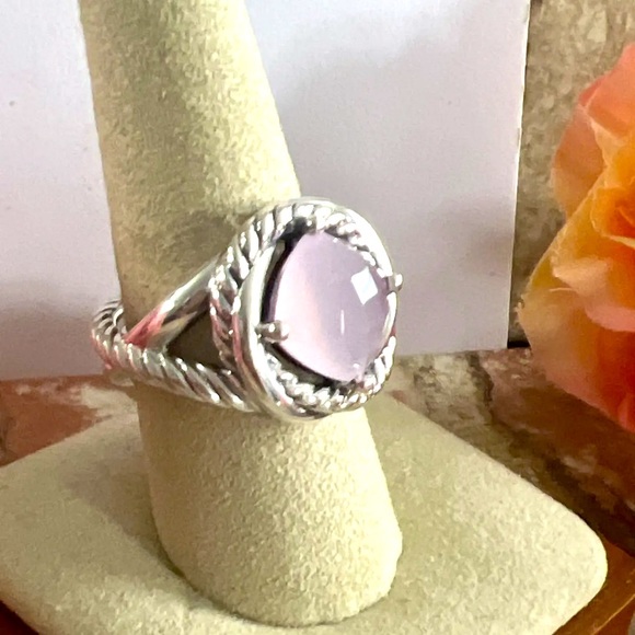 DY Infinity Rose Quartz Ring - Picture 8 of 11